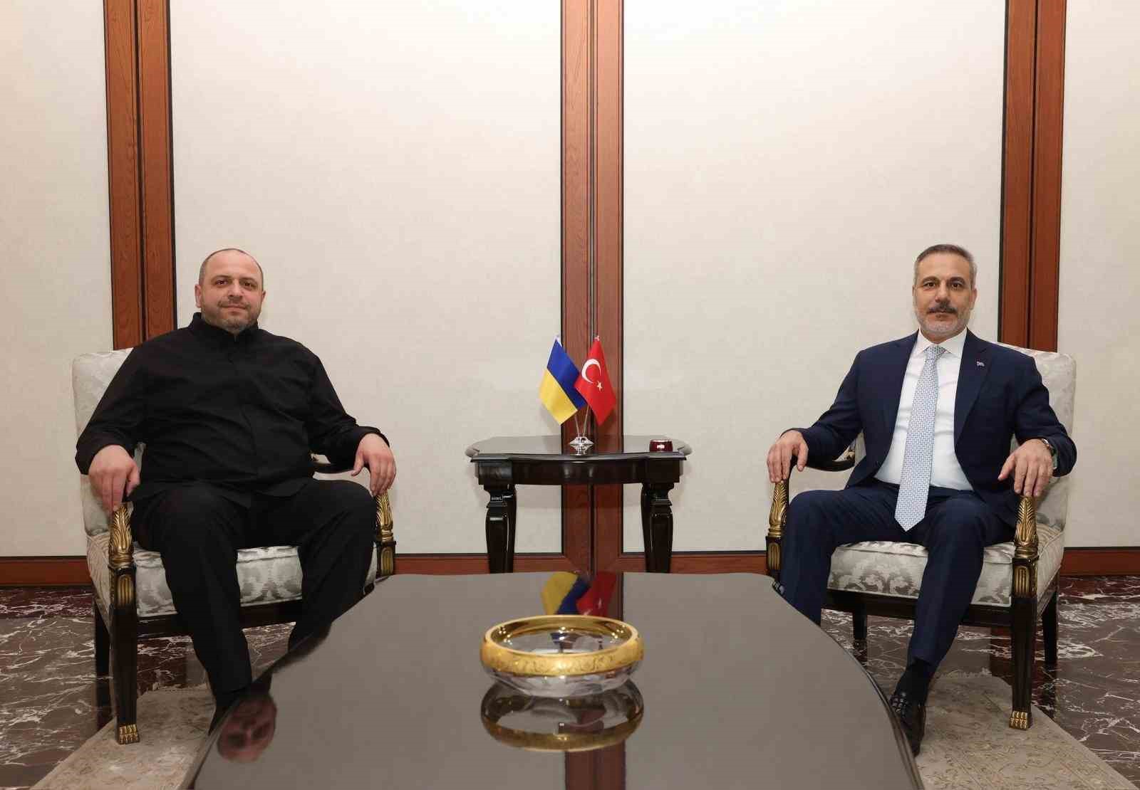 disisleri bakani fidan ukrayna ulusal guvenlik ve savunma konseyi sekreteri umerov ile gorustu 0 IaPS1IFJ