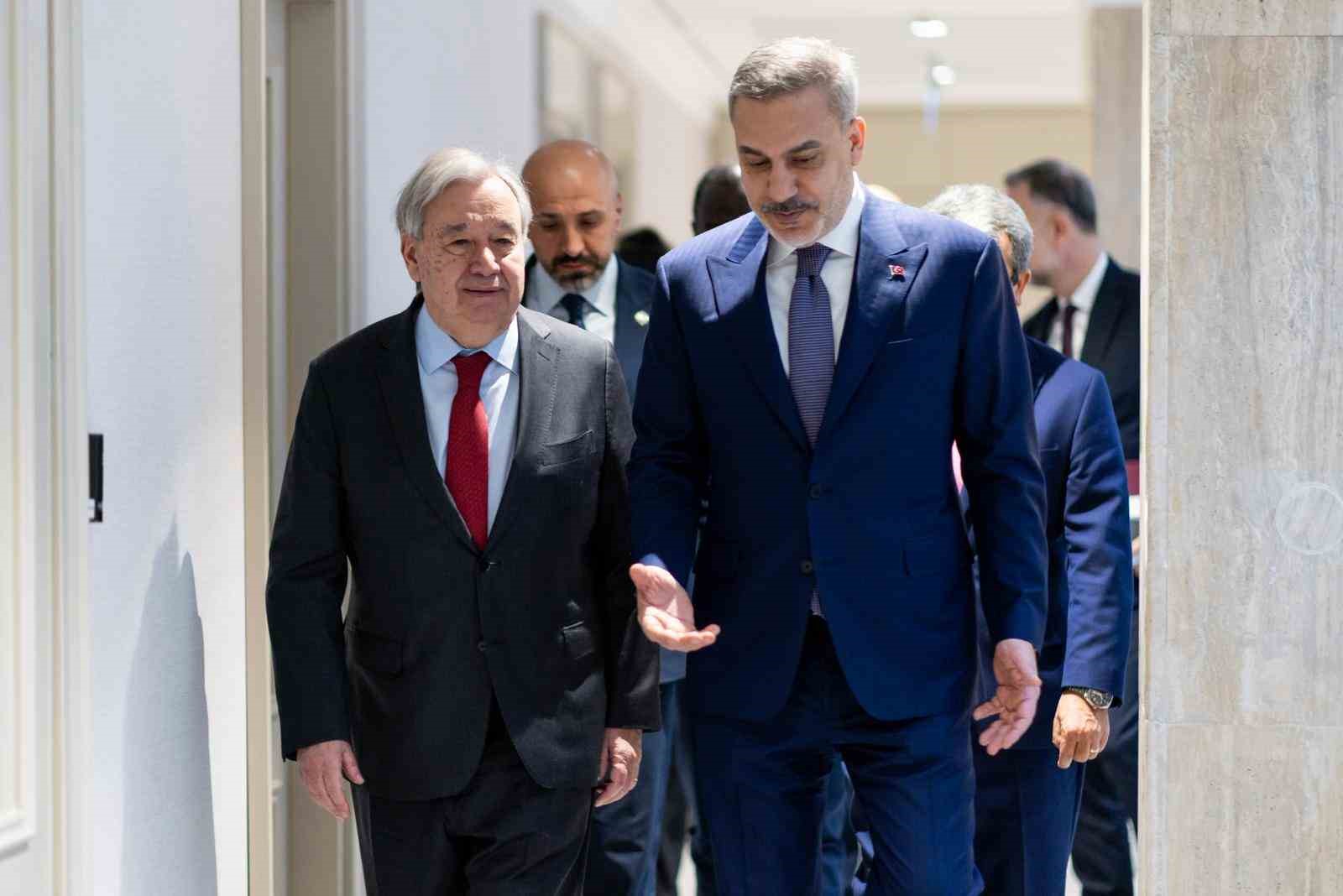 disisleri bakani hakan fidan birlesmis milletler genel sekreteri antonio guterres ile ankarada bir araya 1lwm36Bd