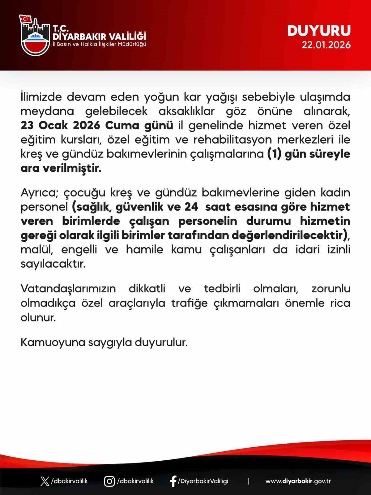 Diyarbakır’da kar yağışı tatili beraberinde getirdi 4 diyarbakirda kar yagisi tatili beraberinde getirdi 0