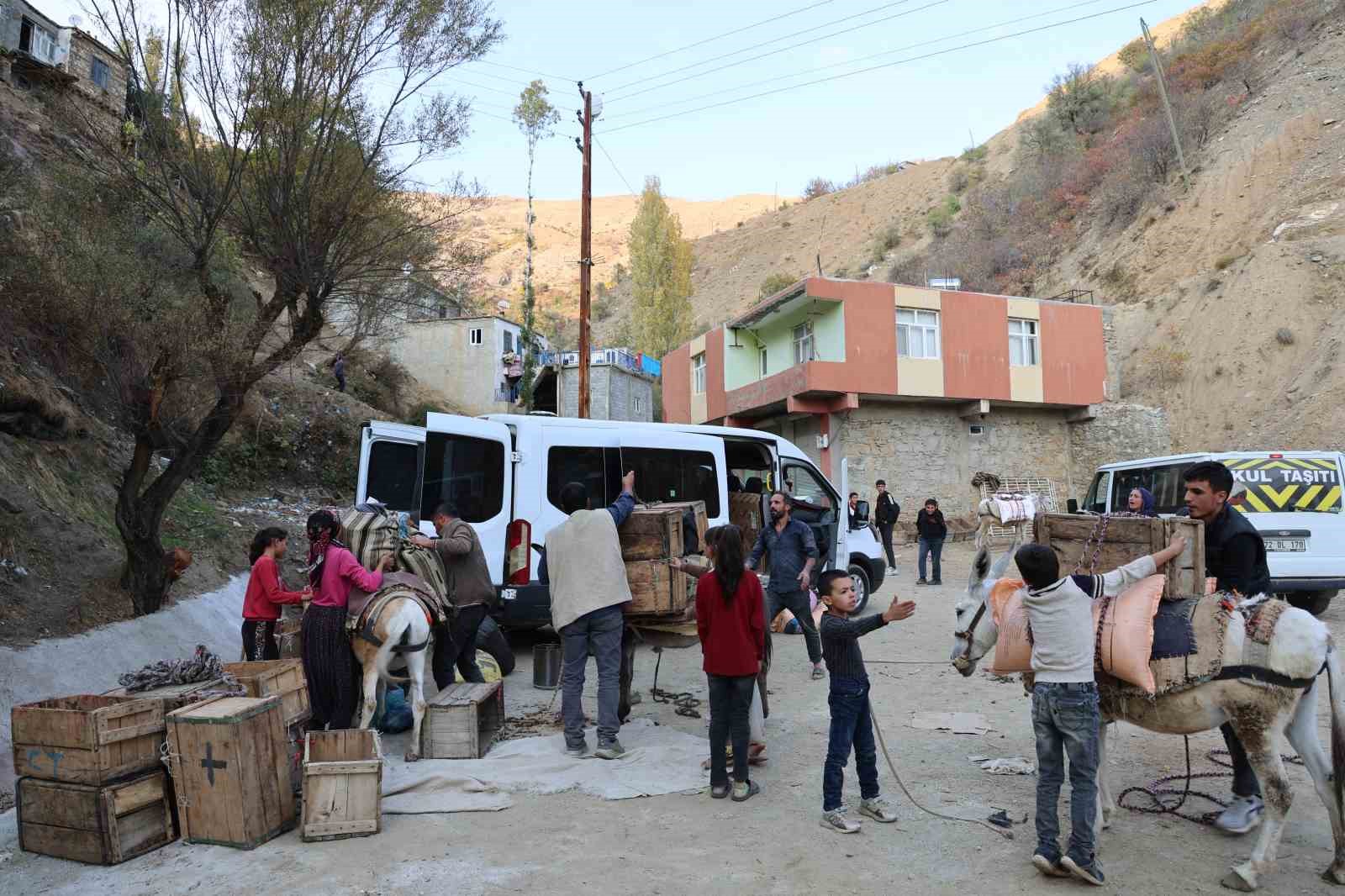 diyarbakirin kirsal mahallesinde yukler eseklerle evlere goturuluyor 0 6gPSbuVs