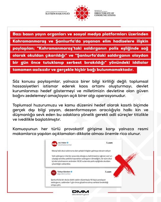 dmmden kahramanmaras ve sanliurfadaki saldirilarla ilgili dezenformasyon uyarisi 0 lra9G4iq
