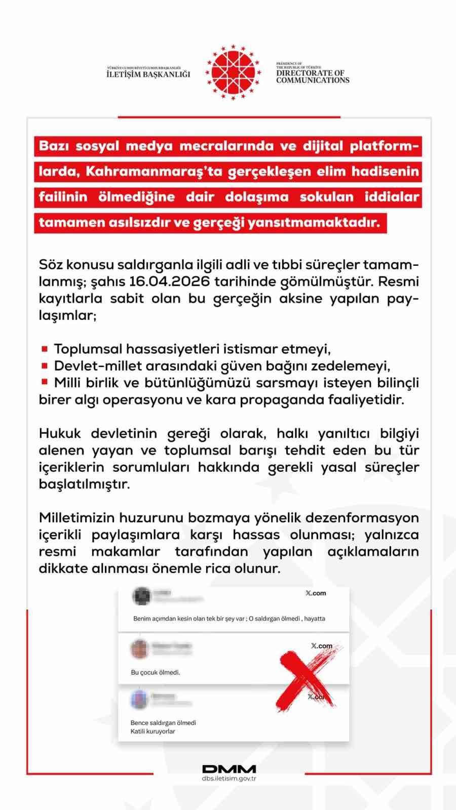 DMM’den Kahramanmaraş’taki okul saldırısını gerçekleştiren ‘failin ölmediği’ iddiasına yalanlama 4 dmmden kahramanmarastaki okul saldirisini gerceklestiren failin olmedigi iddiasina yalanlama 0 YU8JYcQS