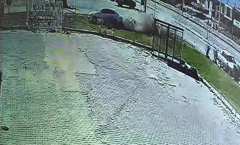duvara carpan ehliyetsiz soforun planini guvenlik kamerasi bozdu 2