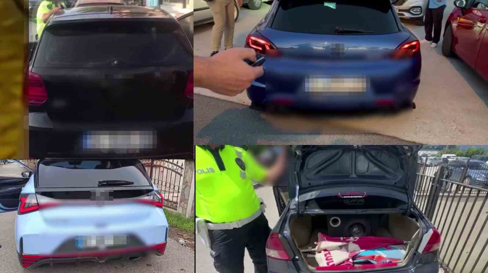 duzcede abart egzoz ve ses sistemi ile cevreyi rahatsiz eden 116 surucuye ceza 1 CqsIPqqp