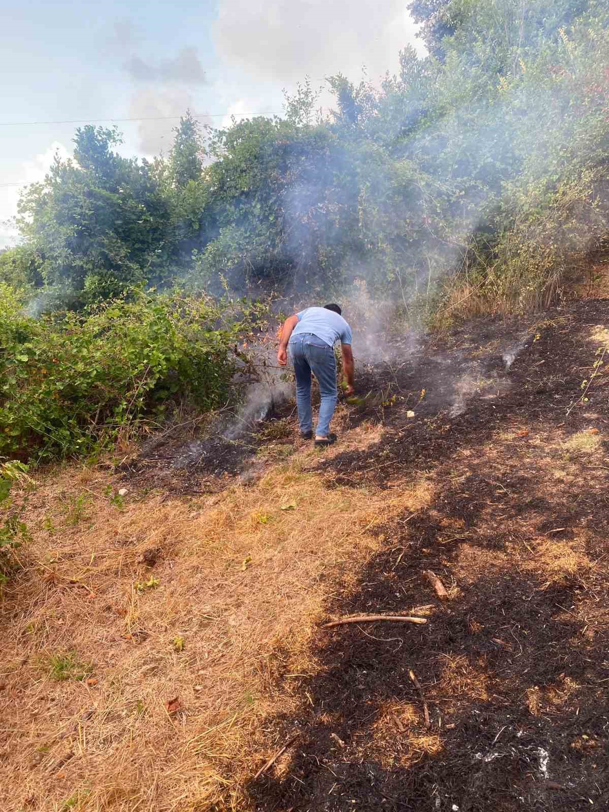 Düzce’de fındıklıkta korkutan yangın 5 duzcede findiklikta korkutan yangin 1