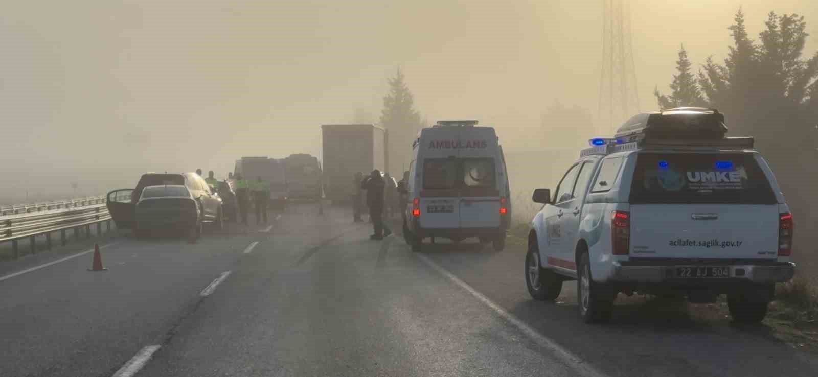 edirnede 10 aracli zincirleme kaza 5 yarali 2 uh1Iu656