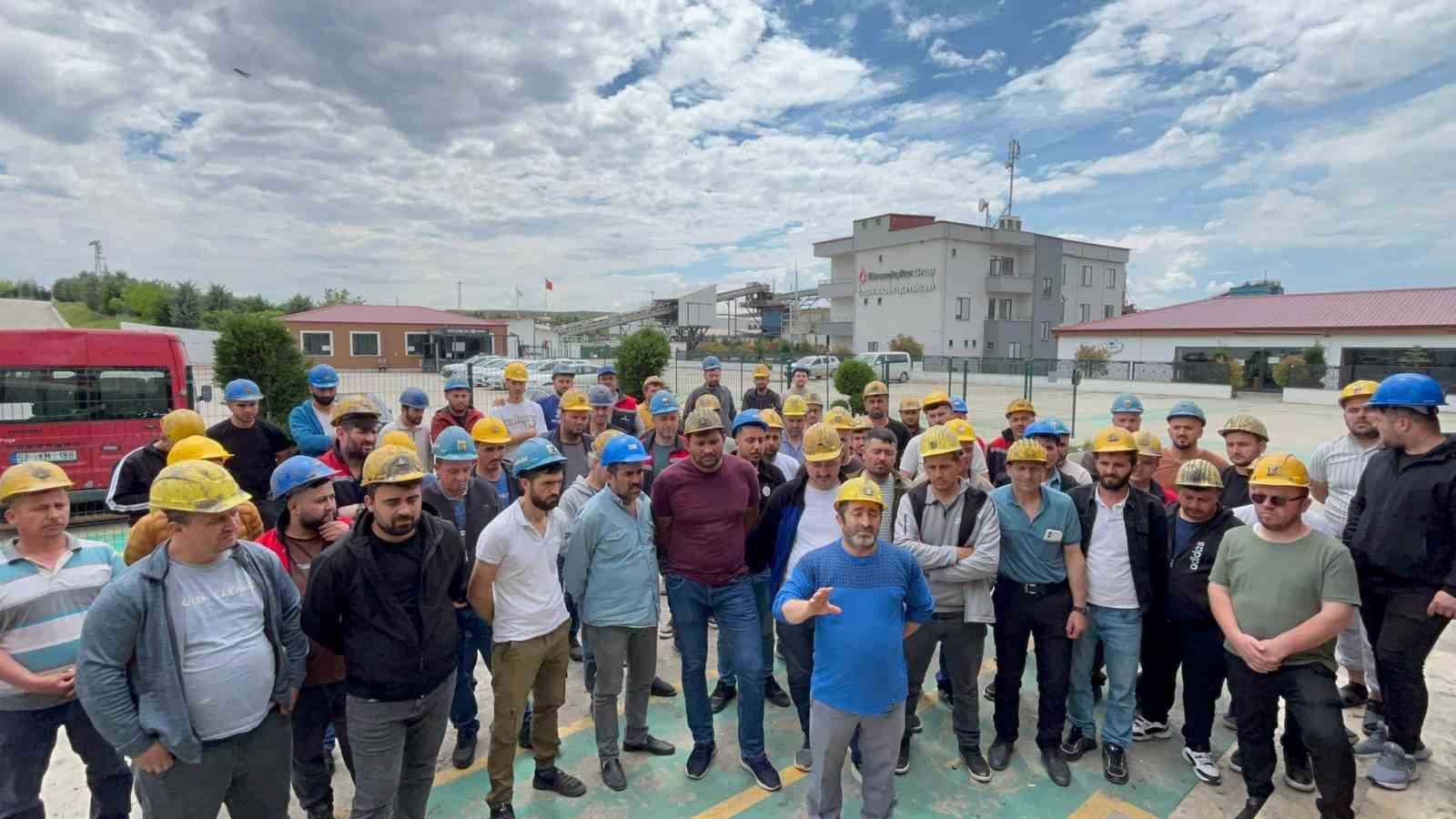 edirnede madencilik iscileri maas ve tazminat iddiasiyla greve cikti 0 ncbM5SNZ