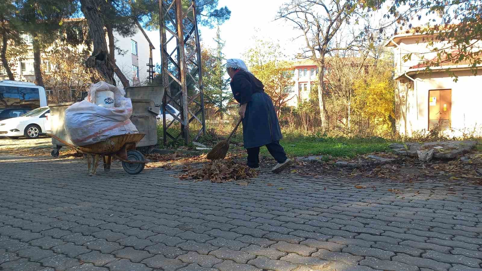 edirnede yasli kadin 34 yildir sonbaharda dusen yapraklari gubreye donusturuyor 6