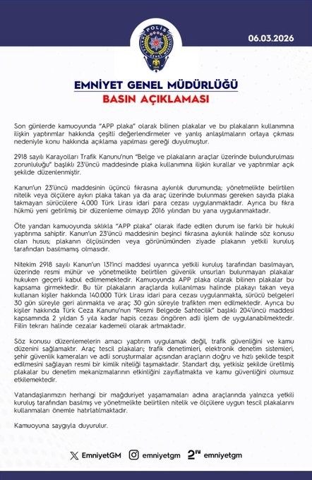 egmden app plaka aciklamasi resmi muhur ve guvenlik unsurlari bulunmayan plakalari kullananlara 140 bin suSr3mDC
