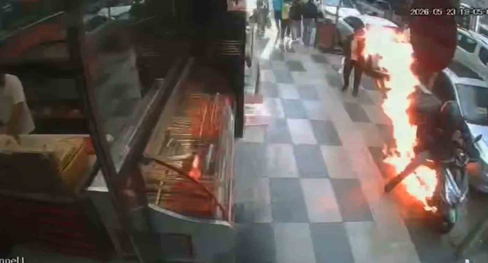 elazigda marsa bastigi anda motoru alev aldi o anlar kamerada 0 vDQZskU6