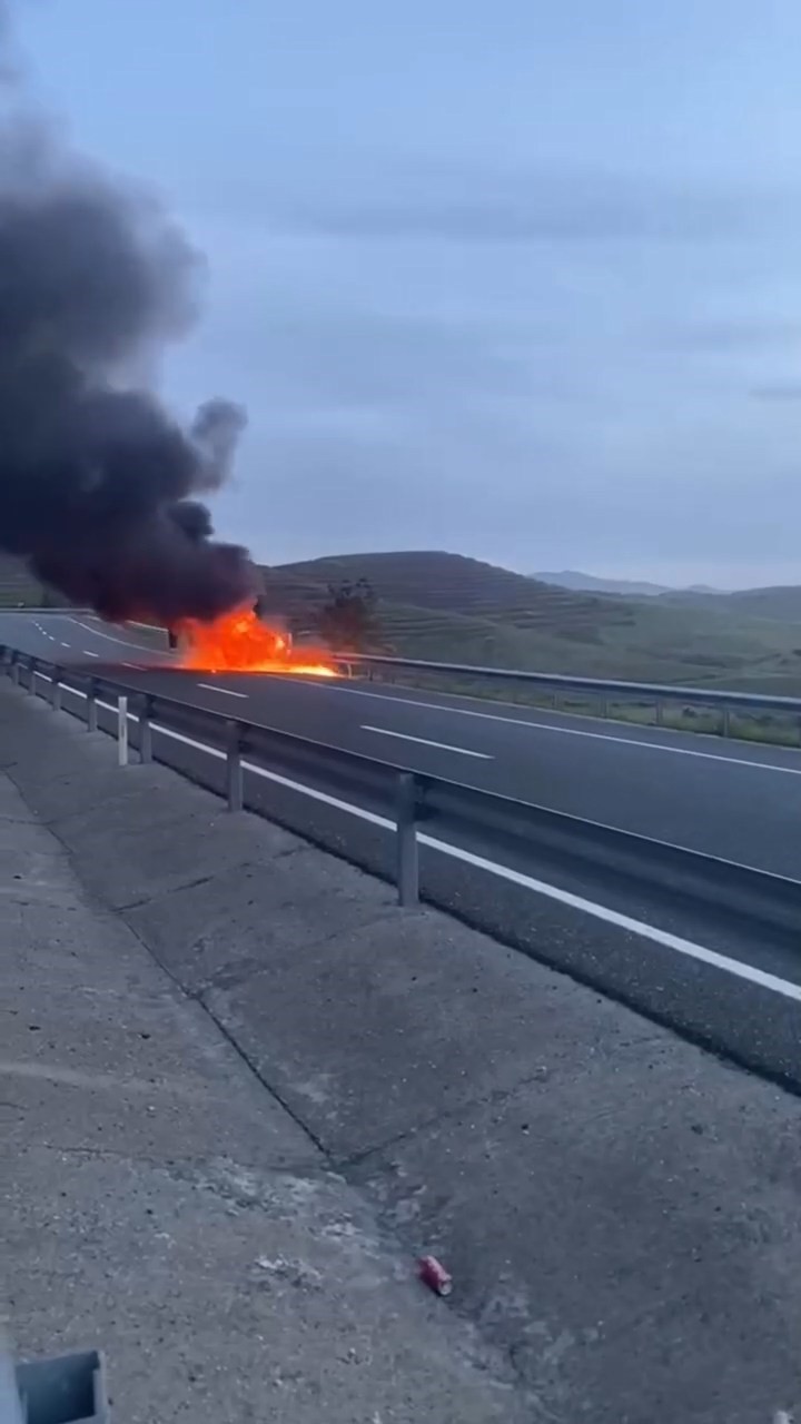 elazigda seyir halindeki otomobil alev topuna dondu 2