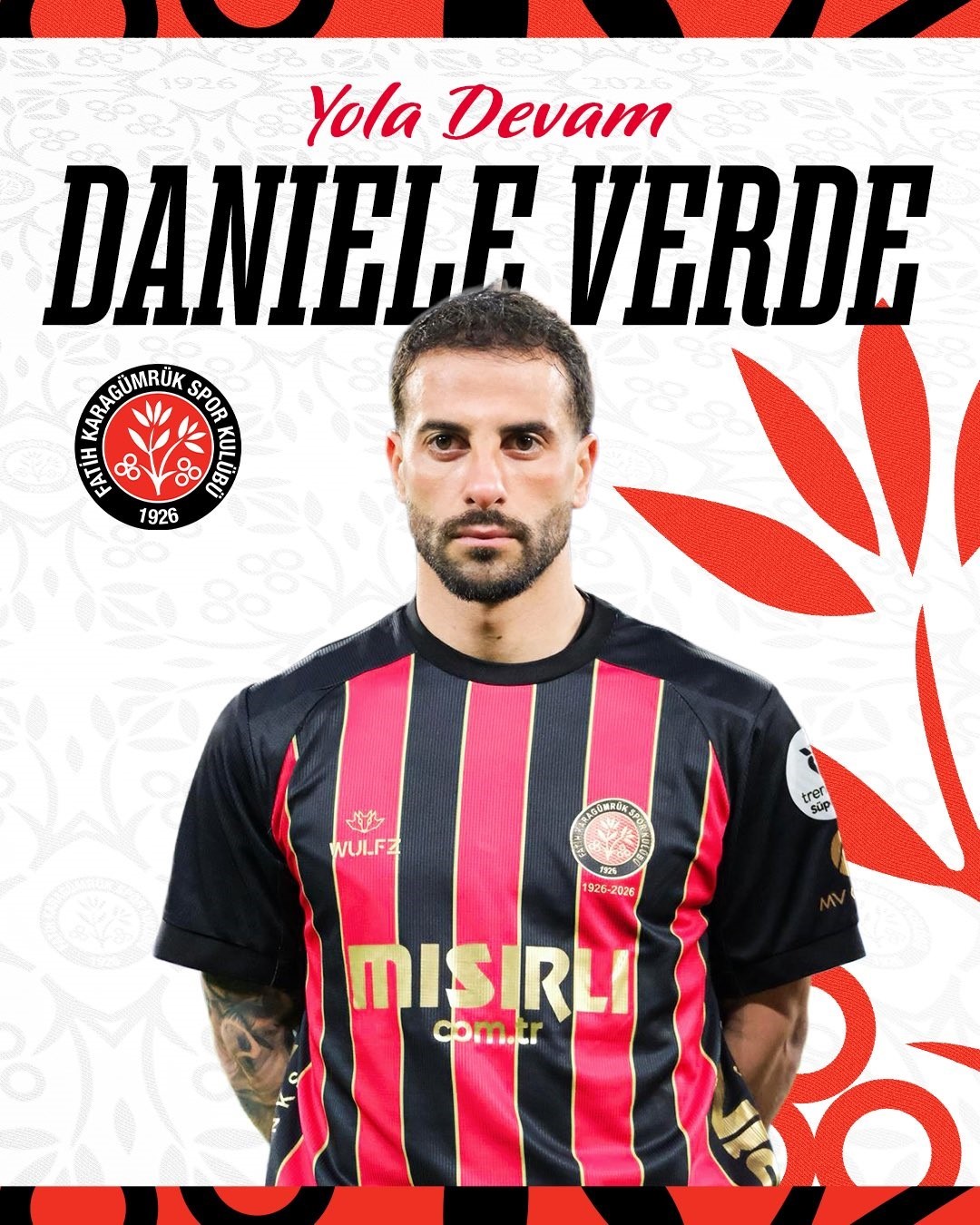 Fatih Karagümrük, Daniele Verde’nin satın alma opsiyonunu kullandı 4 fatih karagumruk daniele verdenin satin alma opsiyonunu kullandi 0