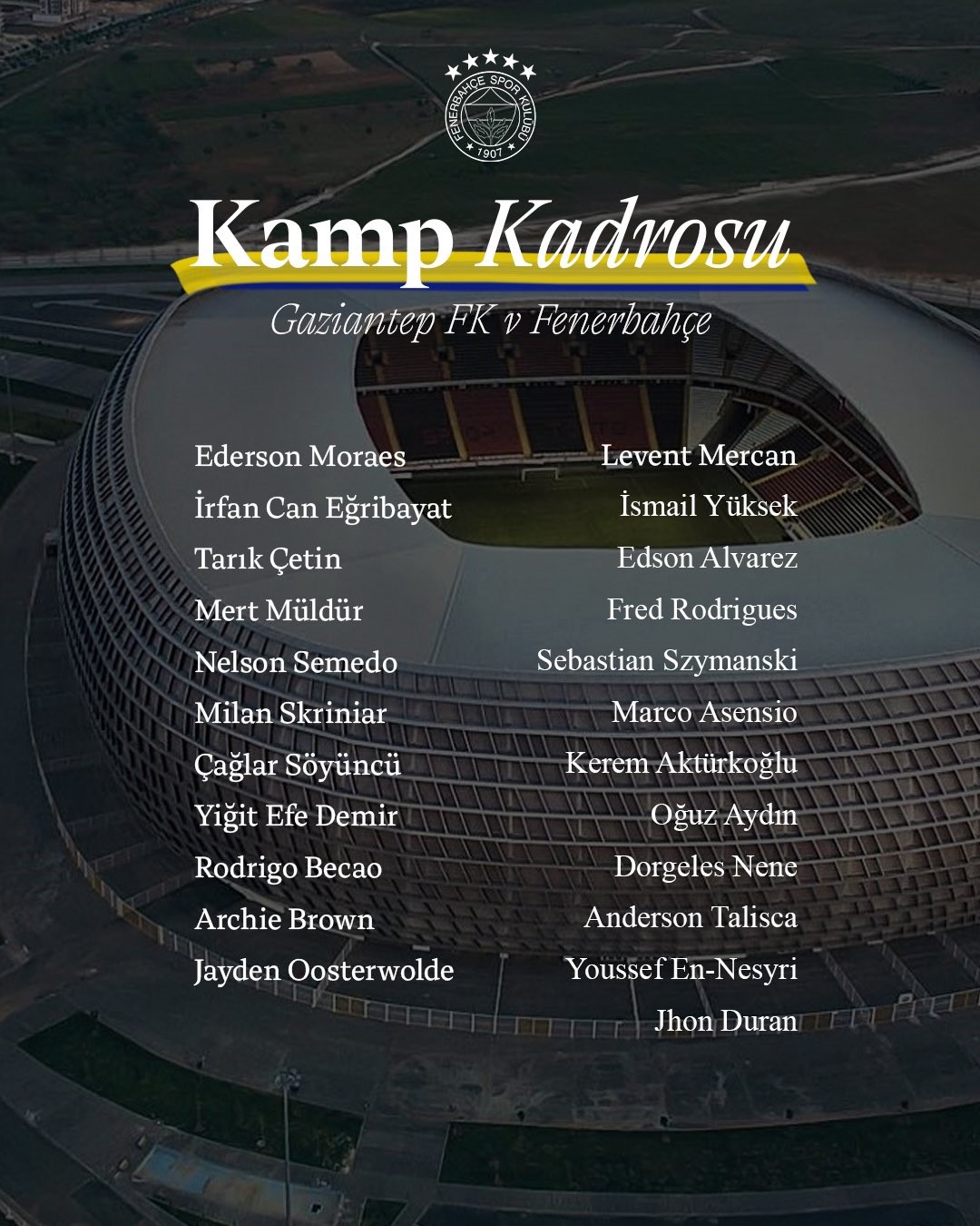 Fenerbahçe’nin Gaziantep FK maçı kamp kadrosu belli oldu 4 fenerbahcenin gaziantep fk maci kamp kadrosu belli oldu 0 3NgeypXh