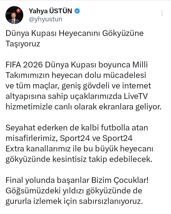 FIFA 2026 Dünya Kupası maçları THY uçaklarında canlı yayınlanacak 5 fifa 2026 dunya kupasi maclari thy ucaklarinda canli yayinlanacak 1 Z4v8ueVZ