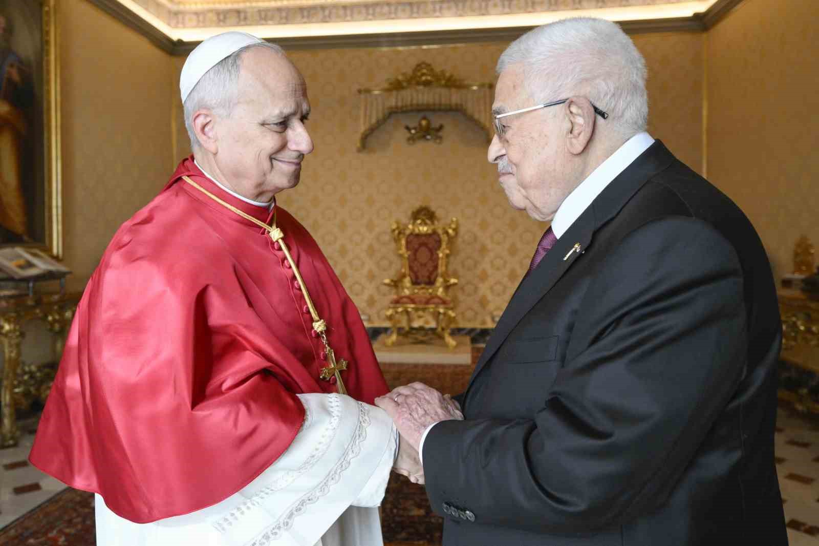 filistin devlet baskani abbas ile papa 14uncu leodan ilk gorusme 5