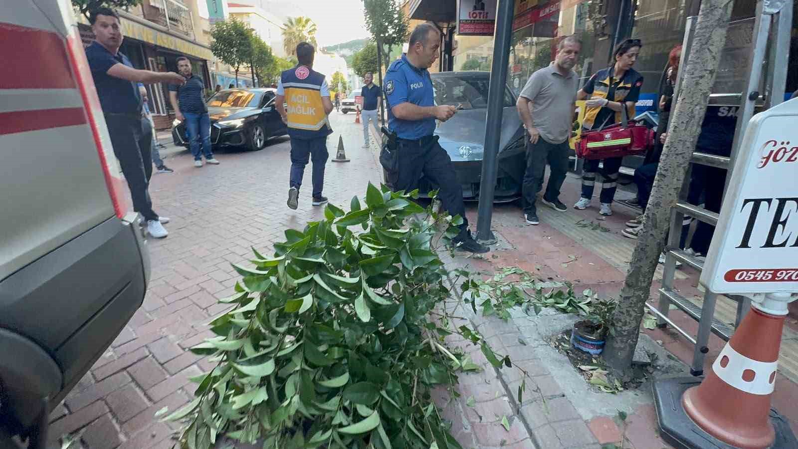fren yerine gaza basti iki agaci devirip duvara carptiktan sonra durabildi 0