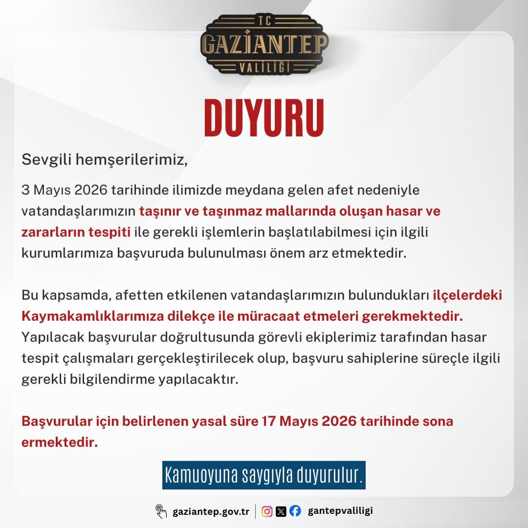 gaziantep valiliginden afetzedelere hasar basvurusu icin cagri 6 MPtcKblF