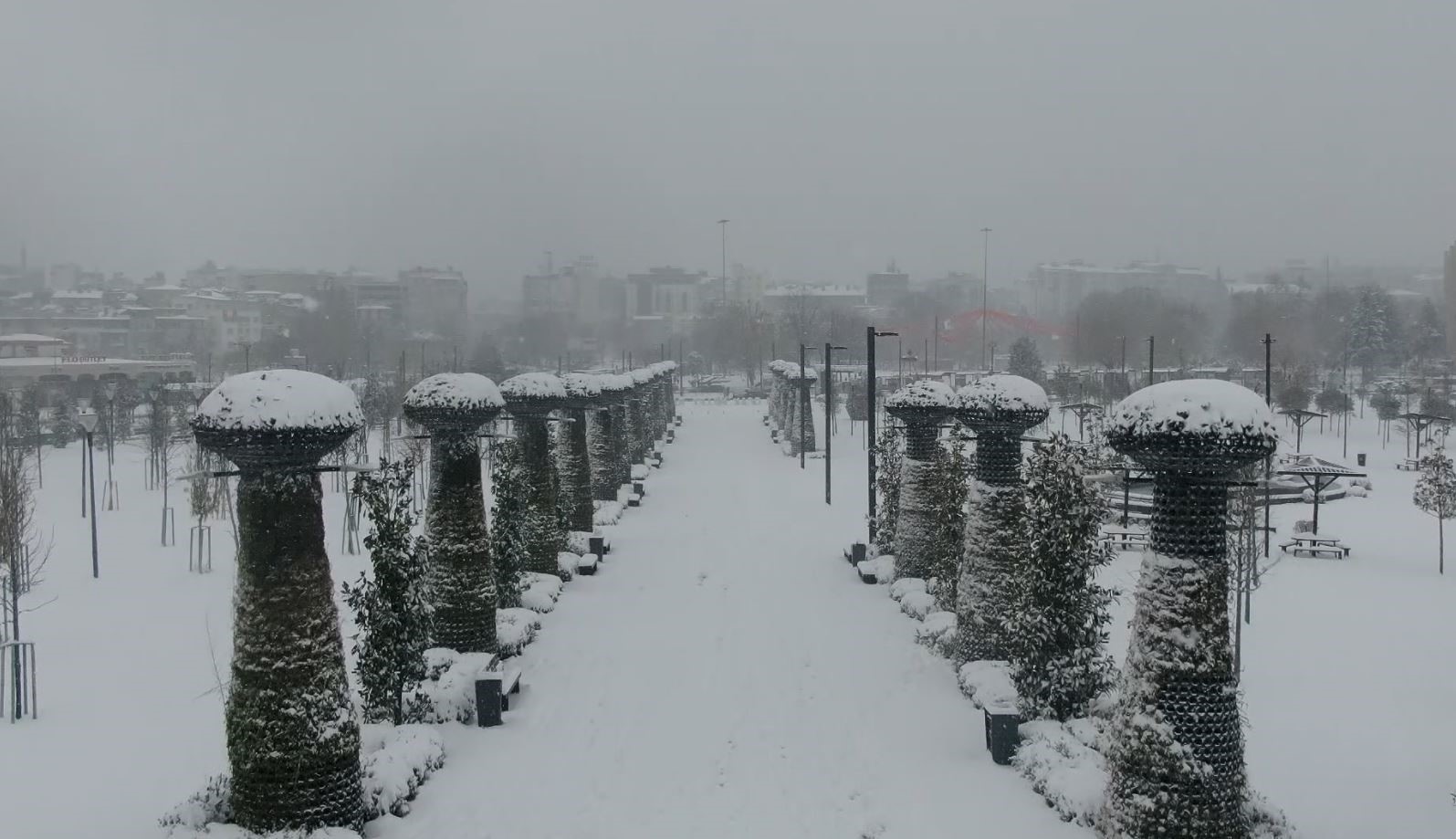 gaziantepte kar manzarasi havadan goruntulendi 3 KmDyILYa