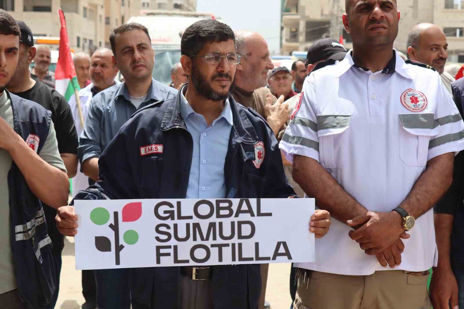 gazzede kara ve denizden yardim girisimlerine destek yuruyusu 2 GRb858Az