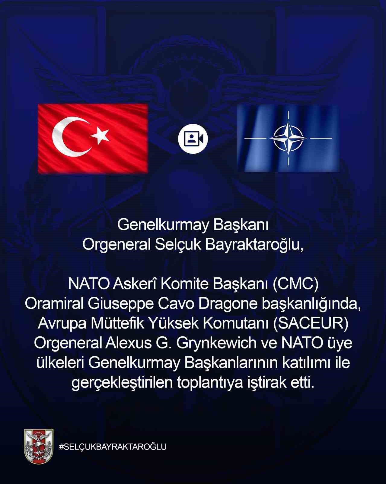 genelkurmay baskani orgeneral bayraktaroglu nato uye ulkeleri genelkurmay baskanlarinin katildigi toplantiya istirak etti 0 q76h5Fqb