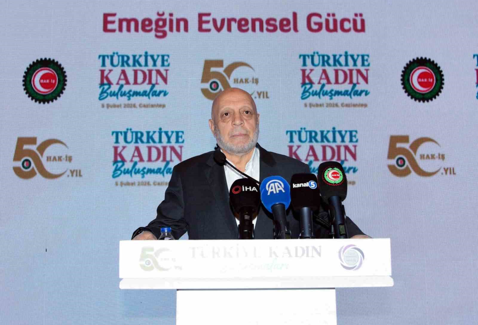 HAK-İŞ Konfederasyonu Genel Başkanı Arslan: "Asgari ücret yüzde 27 oranında artırıldı, yüzde 5’ini biz ocak ayında geri verdik" 4 hak is konfederasyonu genel baskani arslan asgari ucret yuzde 27 oraninda artirildi yuzde 5ini biz VOL4kAZX