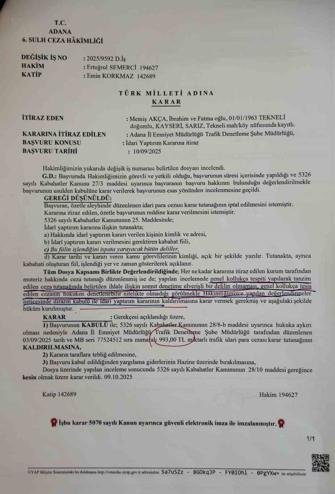her polis ceza yazamayacak babasina ceza yazilan avukat dava acti emsal karar cikartti 3