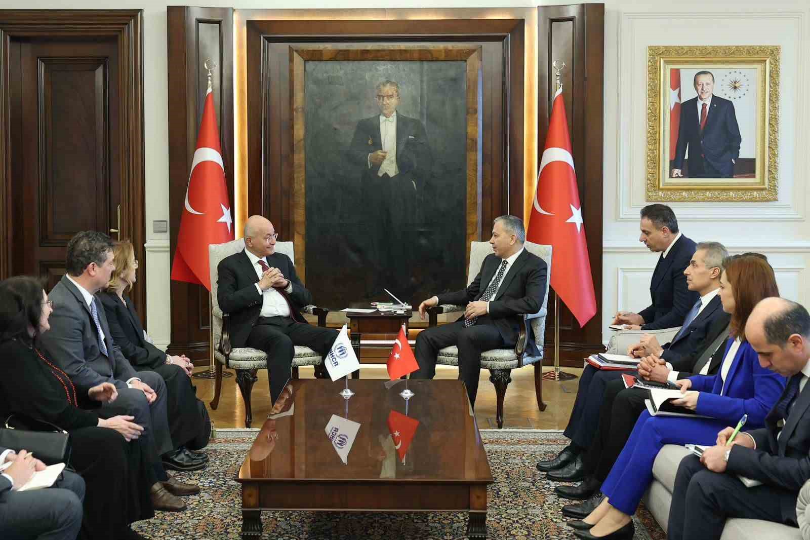 icisleri bakani ali yerlikaya bm multeciler yuksek komiseri berhem salih ile gorustu 1