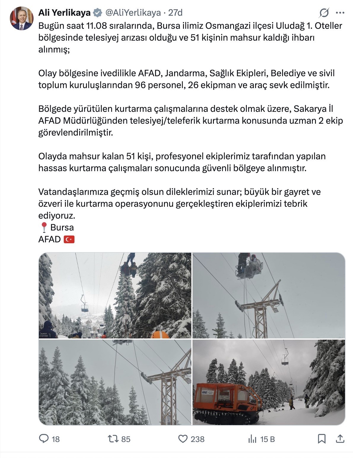 İçişleri Bakanı’ndan JAK ve AFAD’a tebrik...Kurtarma çalışmasına 96 personel katıldı 7 icisleri bakanindan jak ve afada tebrikkurtarma calismasina 96 personel katildi 3 KvbWQOqq