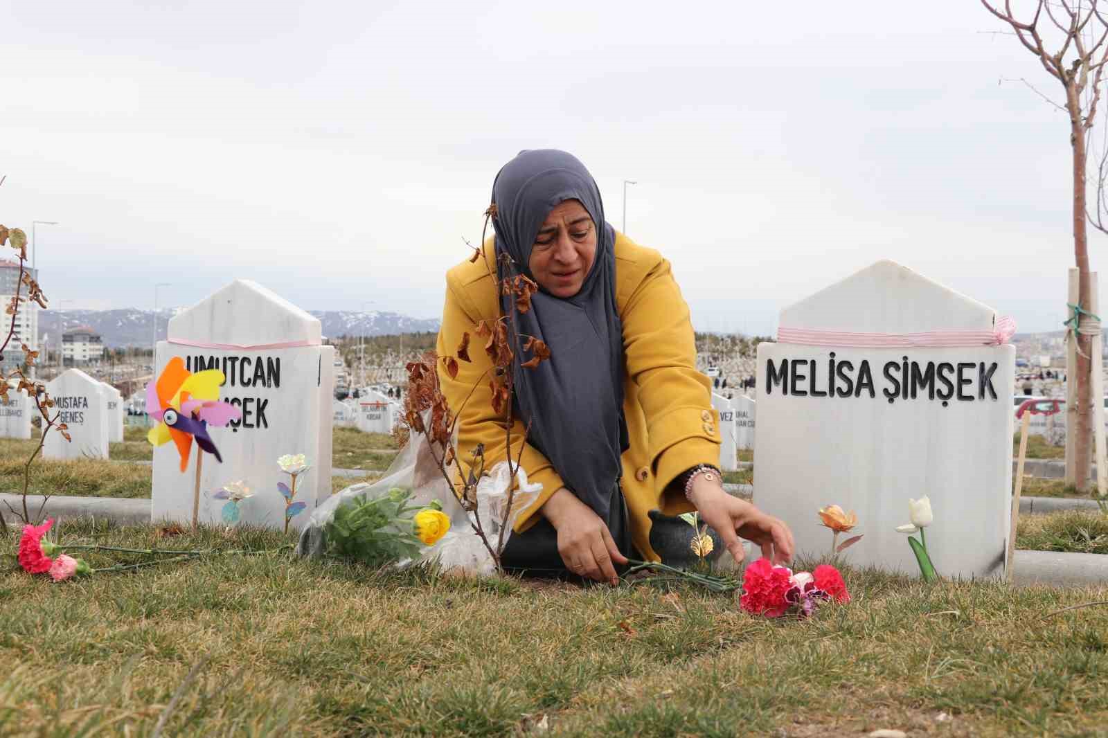 iki evladi vahsice oldurulen anne bayram oncesi evlatlarinin kabrini ziyaret etti 0 DAIuNesv