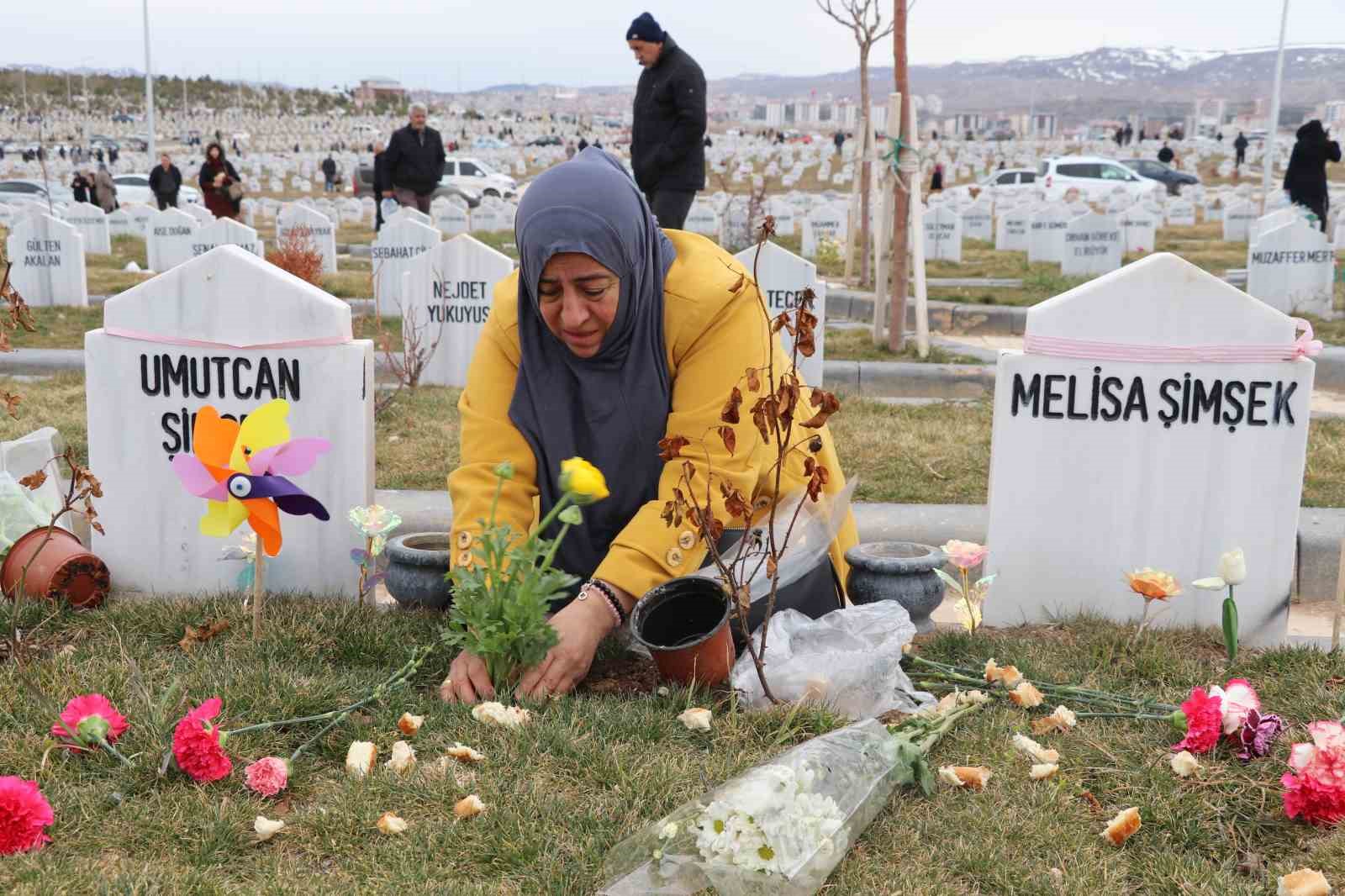 iki evladi vahsice oldurulen anne bayram oncesi evlatlarinin kabrini ziyaret etti 1 stUmYrRQ