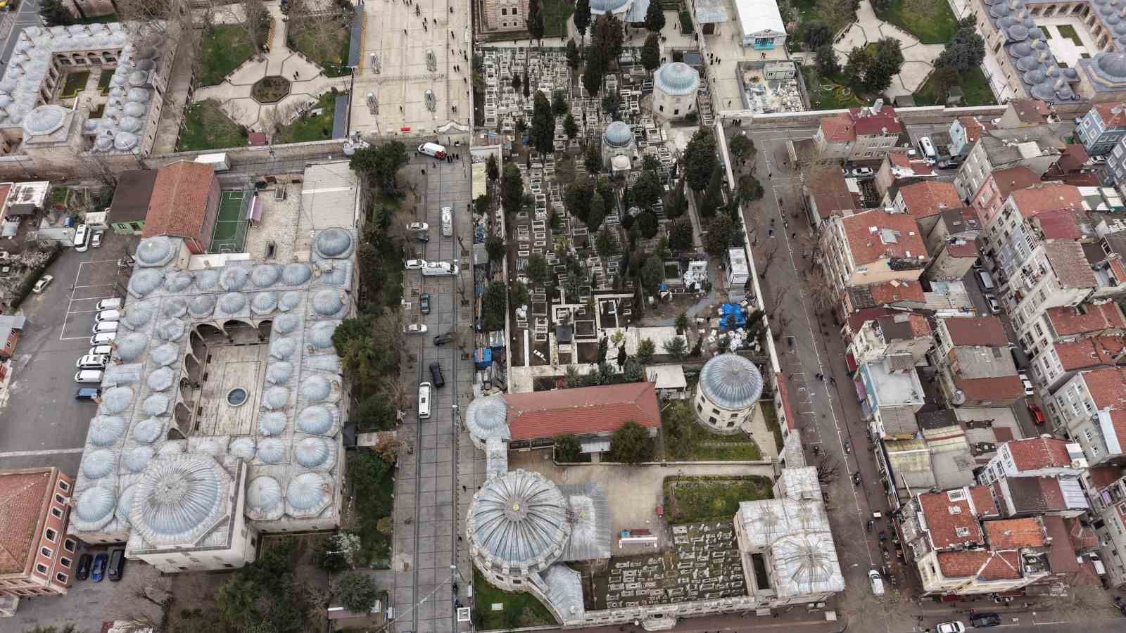 ilber ortaylinin defnedilecegi fatih camii haziresi dronla goruntulendi 2 urKXcvKM