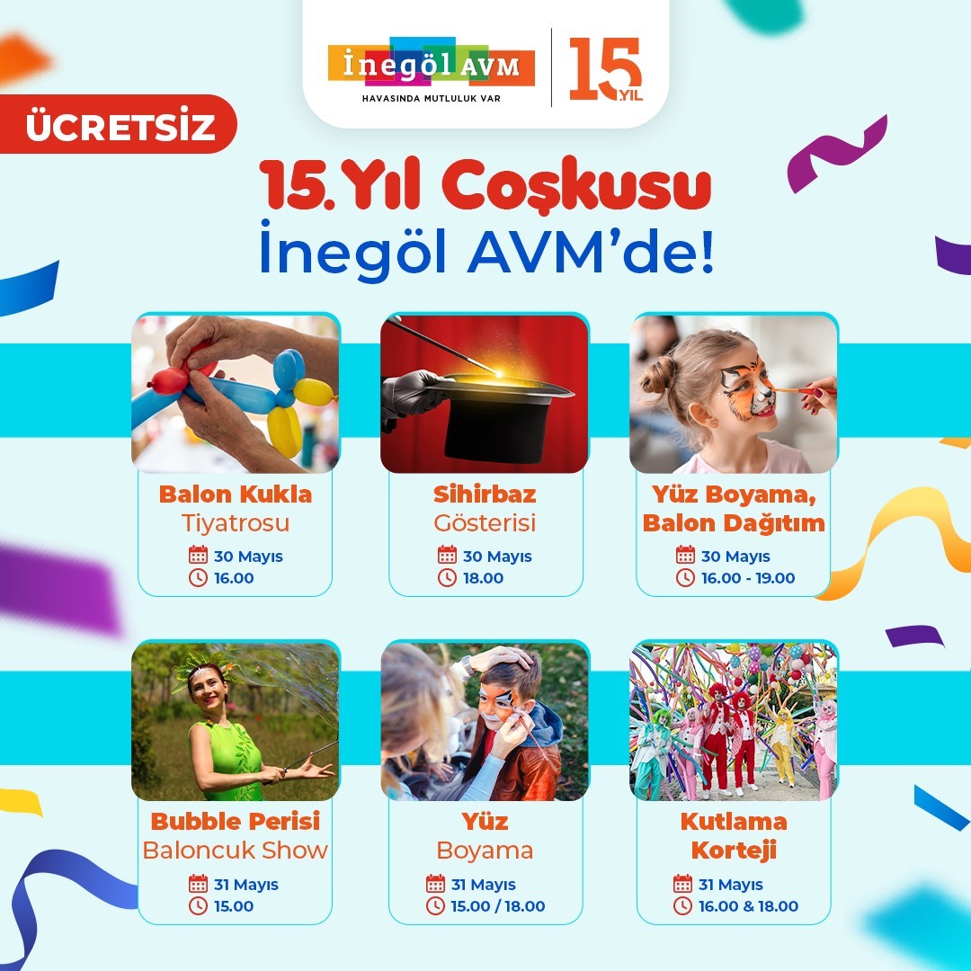 inegol avmden 15inci yila ozel etkinlikler 0