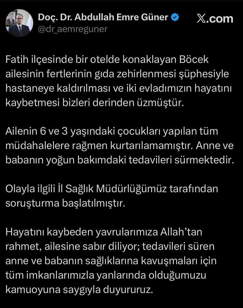 istanbul il saglik muduru guner ailenin 3 ve 6 yaslarindaki cocuklari yapilan tum mudahalelere