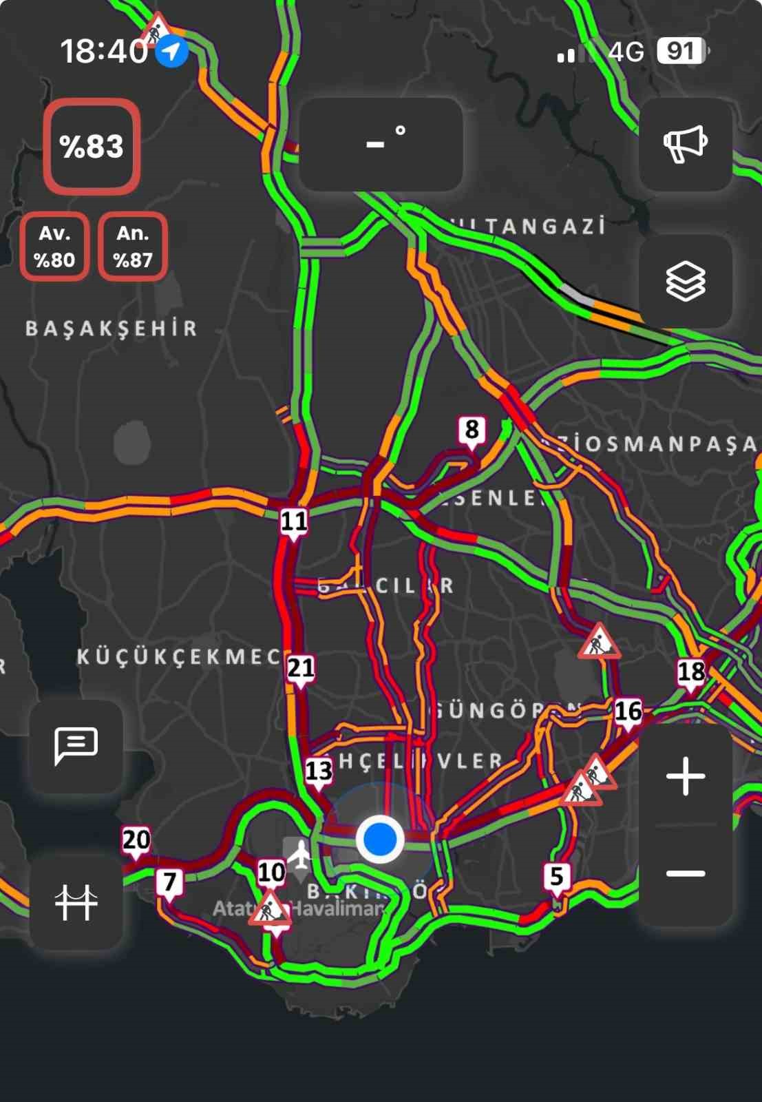 istanbulda trafik yogunlugu aksam saatlerinde yuzde 83e ulasti 0 PTqpBsUI