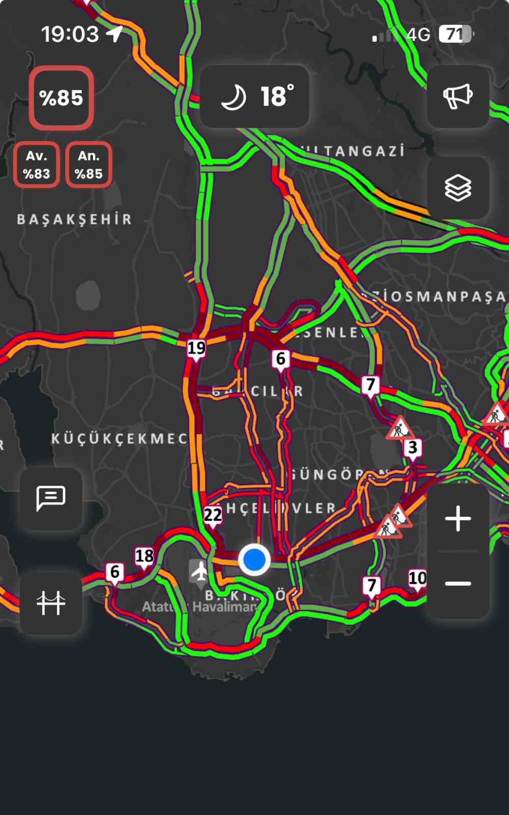 İstanbul’da trafik yoğunluğu yüzde 83’e ulaştı 7 istanbulda trafik yogunlugu yuzde 83e ulasti 3 KADzLSqp