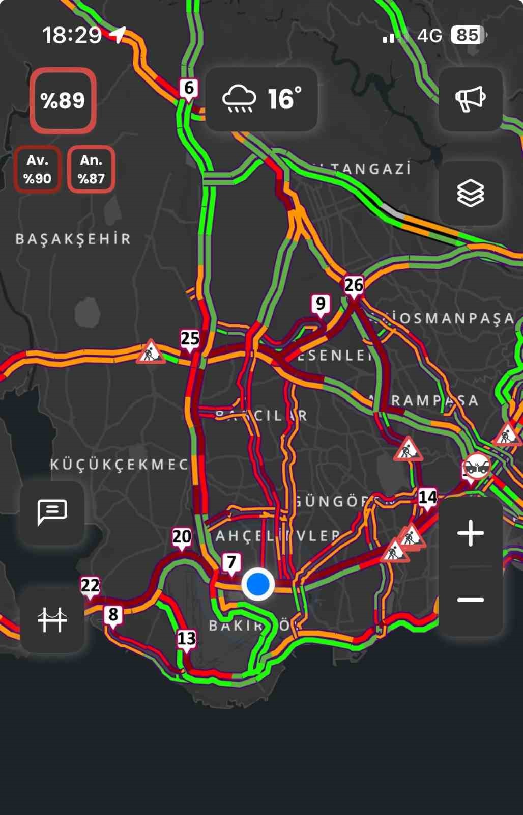 İstanbul’da trafik yoğunluğu yüzde 89’a ulaştı 5 istanbulda trafik yogunlugu yuzde 89a ulasti 1 5MN2uktj