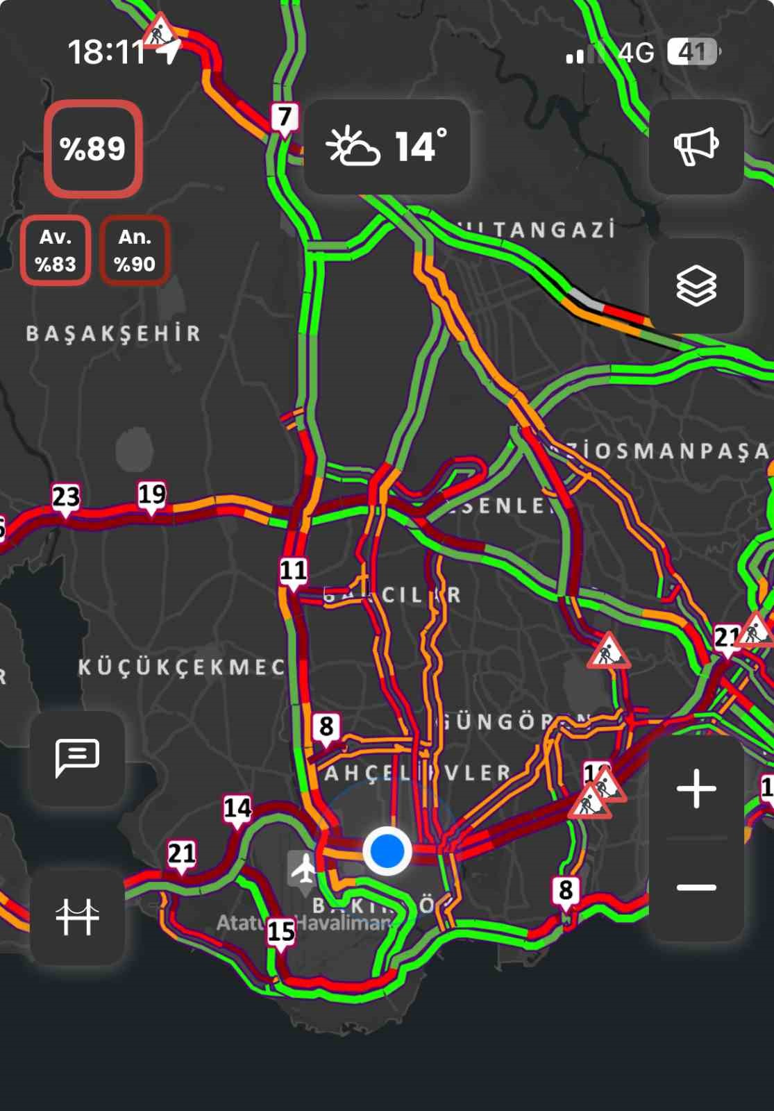 istanbulda trafik yogunlugu yuzde 89a ulasti 4 Fvjdut8b