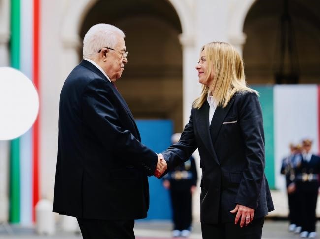 italya basbakani meloni romada filistin devlet baskani abbas ile gorustu 1