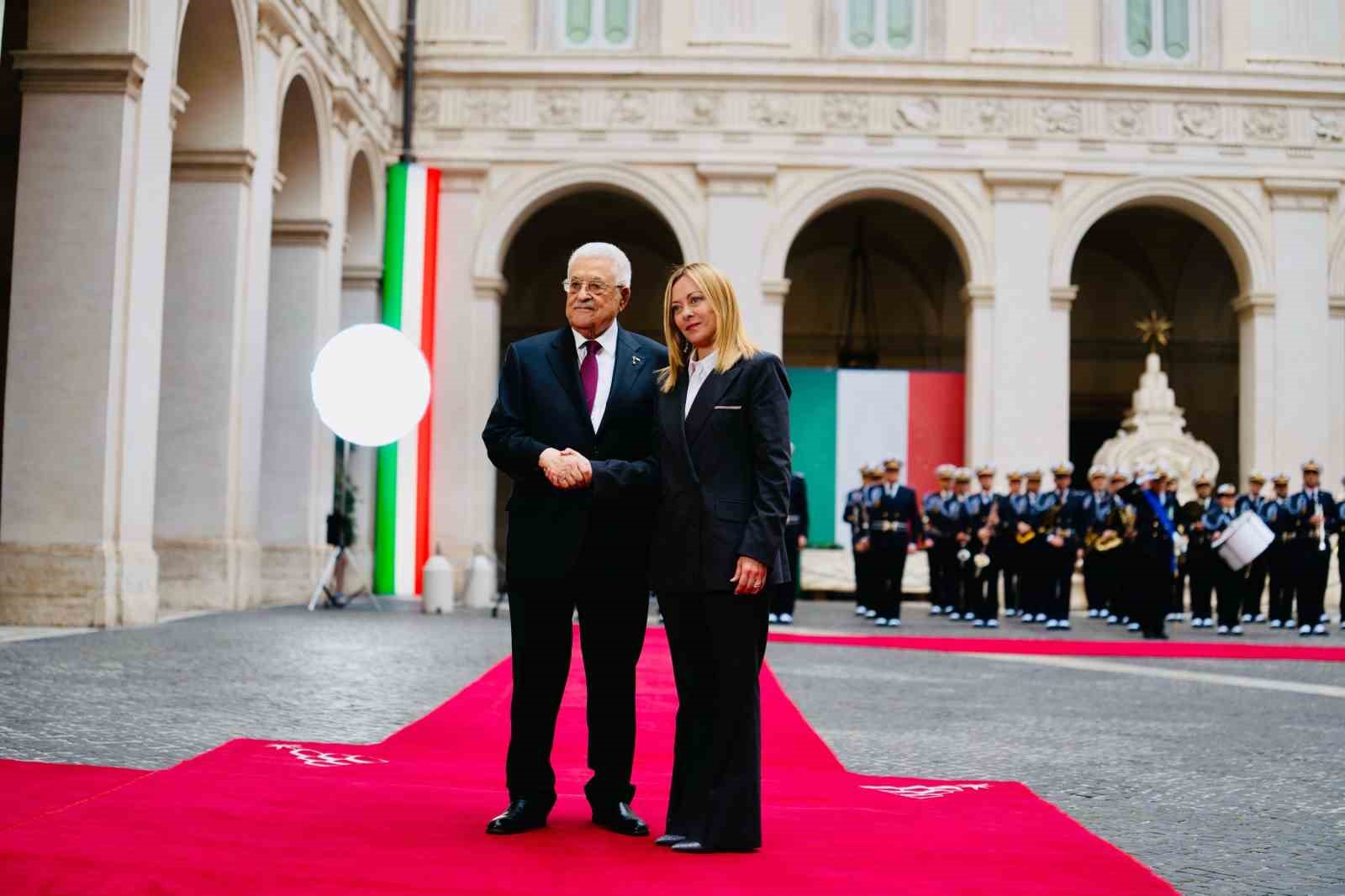 italya basbakani meloni romada filistin devlet baskani abbas ile gorustu 2 mZSyahCQ