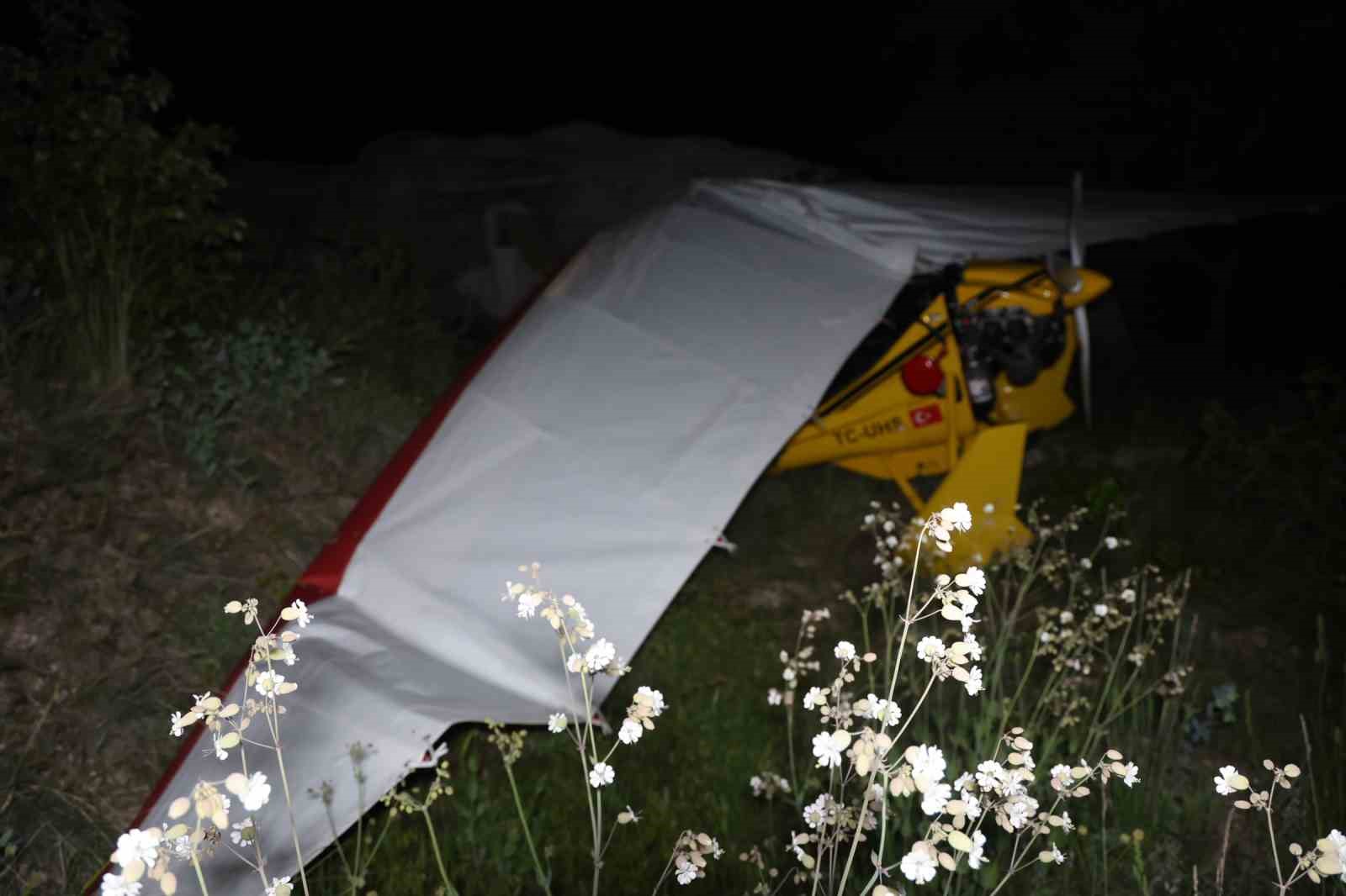 kapadokyada microlight hava araci zorunlu inis yapti 2 yarali 1