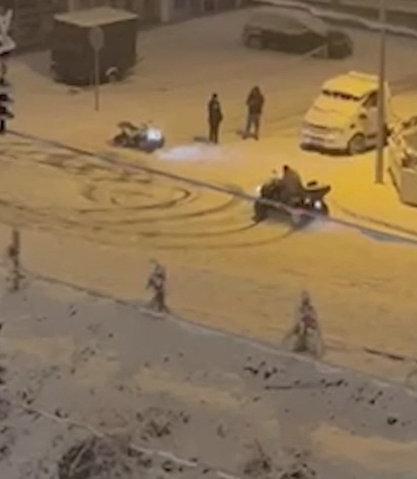 kar uzerinde drift yapanlar polisten kacamadi 2 gXF2Qdzy