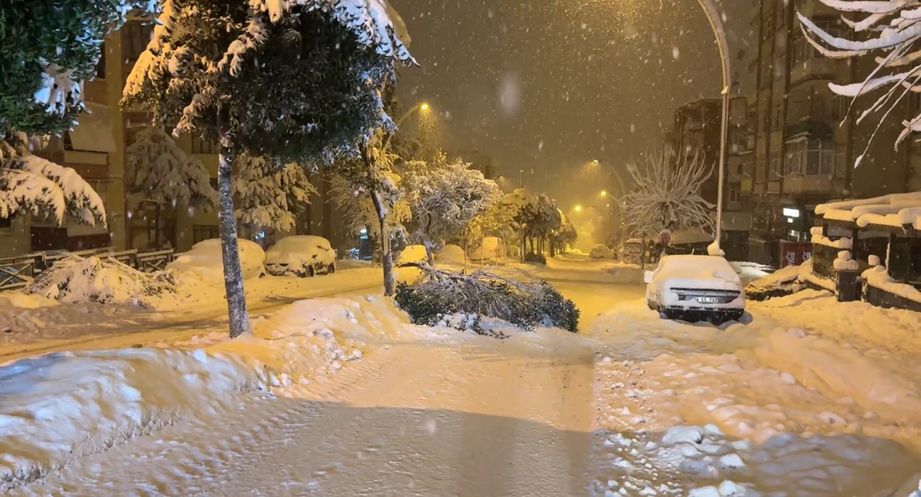 karabukte kar agirligina dayanamayan cok sayida agacin dallarin kirildi 5 nzEFDMEO