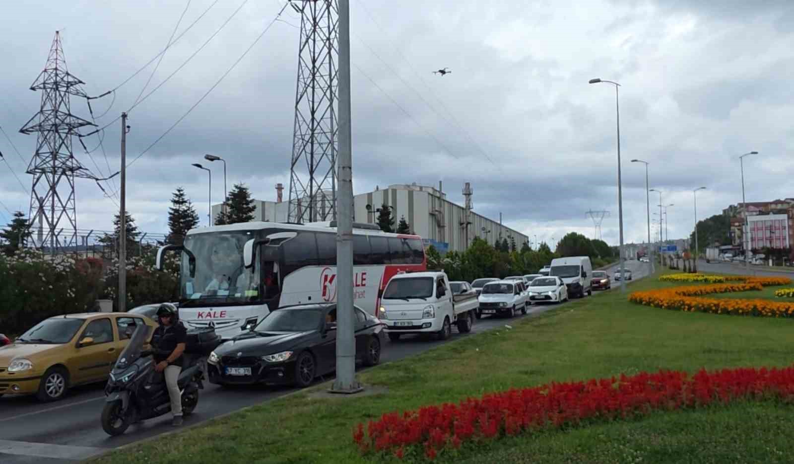 karadeniz ereglide bir ilk trafikte denetim dron ile yapildi 0