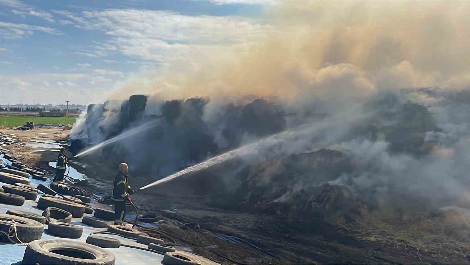 karamanda 300 ton saman balyasi kul oldu 3