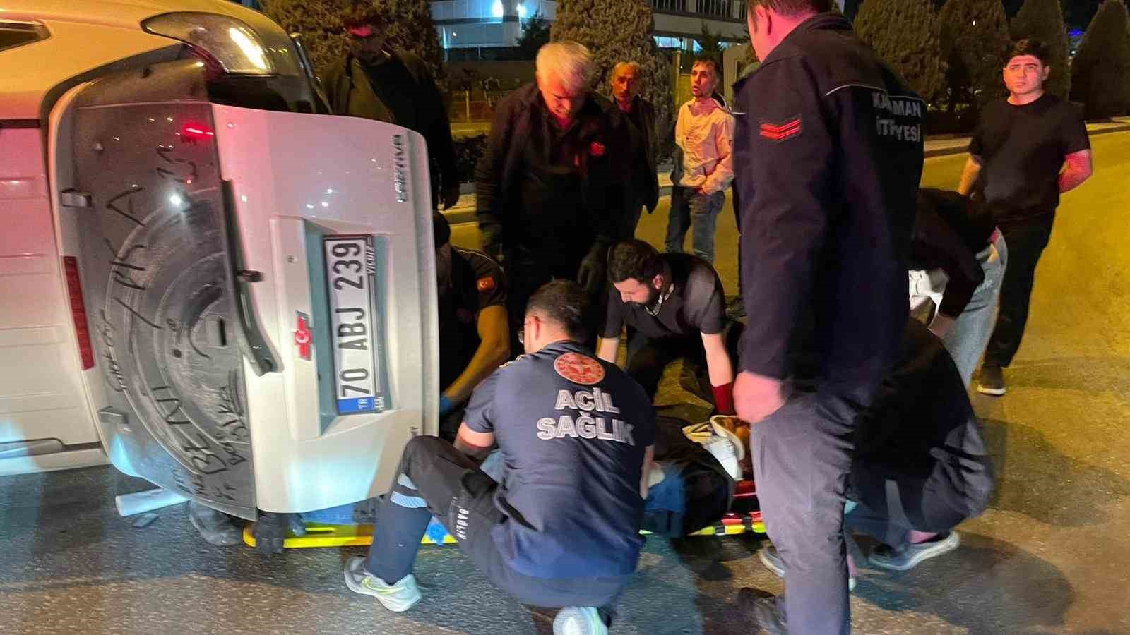 karamanda carpisan iki aractan biri devrildi 2 yarali 3 Btn4KCU4
