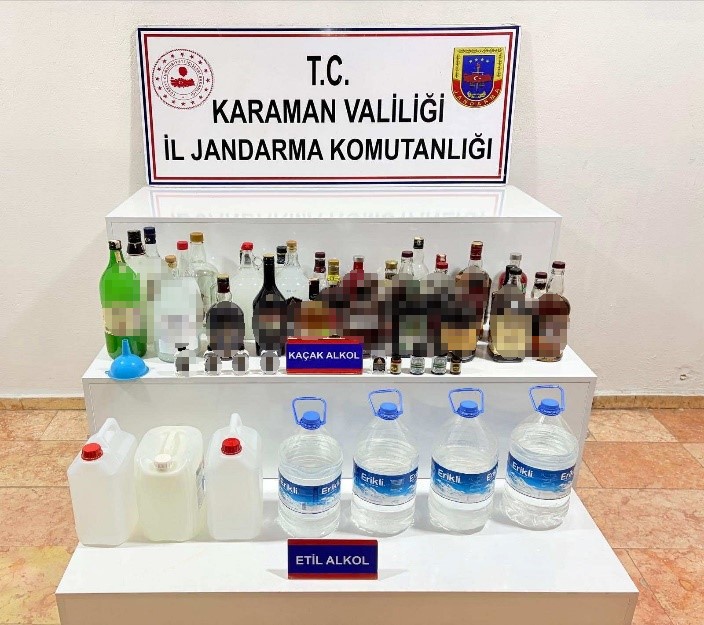 Karaman’da kaçak alkol ele geçirildi 4 karamanda kacak alkol ele gecirildi 0