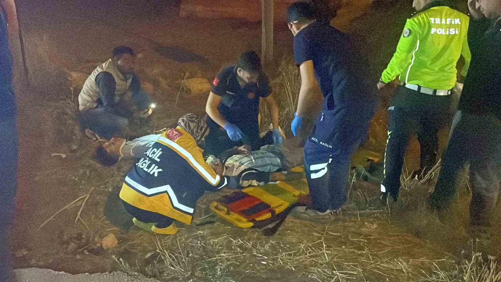 karamanda motosiklet sarampole devrildi 2 yarali 1 NDmTkPYG