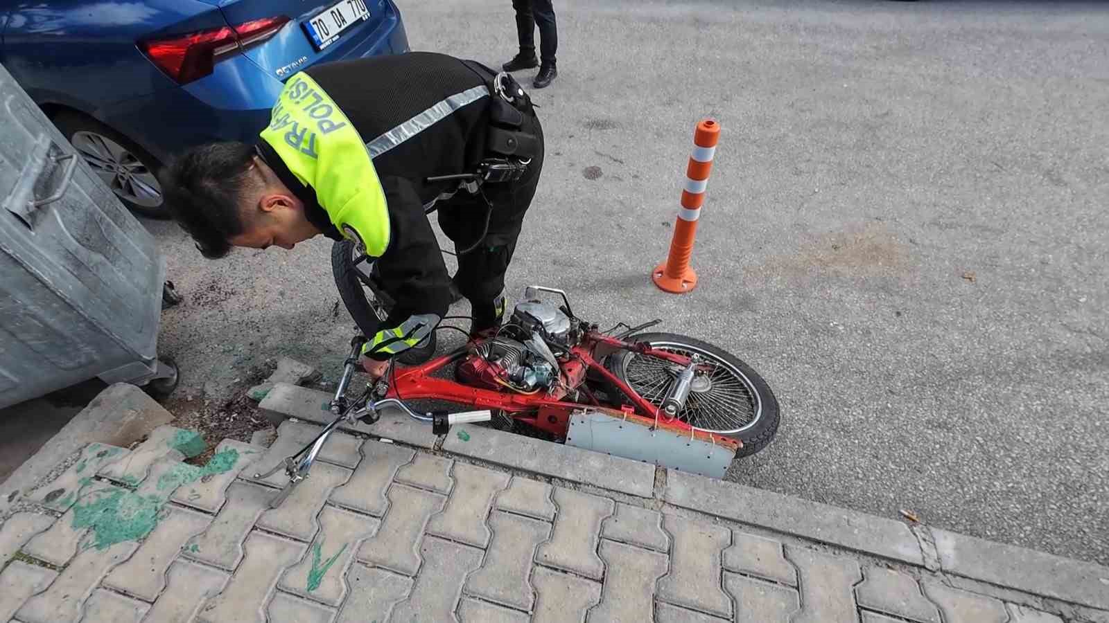 karamanda motosikletin carptigi polis memuru yaralandi 1 P3yfdzNw