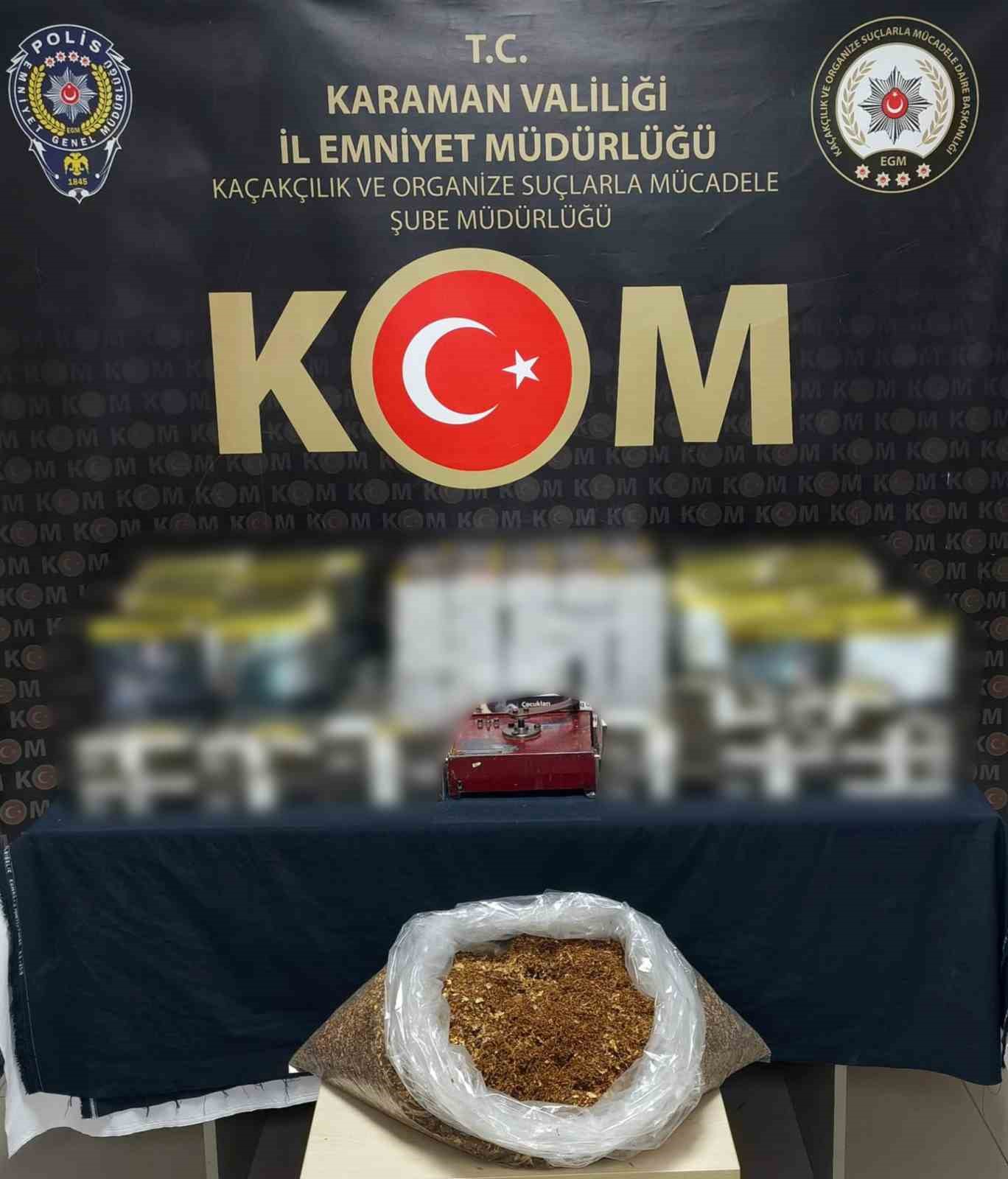 karamanda ruhsatsiz silahlar ile kacak tutun ele gecirildi 5 tutuklama 1 SK6L8CHv