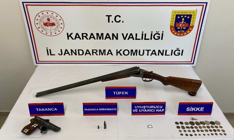 karamanda tarihi eser ve ruhsatsiz silah ele gecirildi 7 tutuklama 0 3UOjNWRG